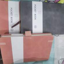 1 pezzo Taccuino tascabile minimalista di moda, formato A7/A6/A5, in morbida pelle di pecora, texture fine, pagine in carta spessa, resistente all'acqua e agli urti, design a quadri con protezione della privacy, con portapenne, taccuino semplice per studenti, taccuino tascabile portatile, diario pianificatore per studenti