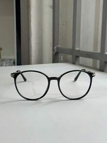 2-In-1 Round Clip-On Glasses Frame With Shine, Model 0273 - Black - View 4