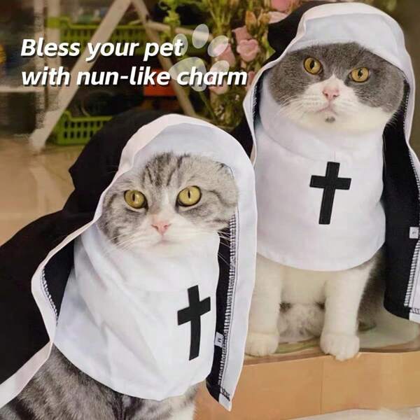 Halloween Pet Costume, Breathable Funny Cosplay Photography Prop, Cat & Dog Cross Cloak Halloween Halloween Costumes