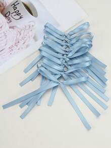 20 piezas de Bouquet de lazos de cinta, accesorio de lazo cosido a mano, lazo de clip para el cabello DIY para manualidades - Multicolor - Ver 4