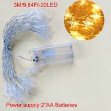 1pc 4.92/9.84/19.68ft LED Star String Lights, Battery Powered Star Fairy Lights, Home Decor Bedroom Decor Wall Decor Room Decor Wedding Decor For Indoor Home Decoration, Wedding Scene Decor, Bedroom Wall Decor, Living Room Festival Atmosphere, Romantic Star Lights - Transparent Stars - View 14