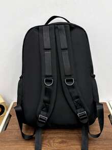 1pc Bear Pendant Decorated Large Capacity Casual Fashionable Black Backpack Suitable For Daily Use,School And OutingSchool BackpackLarge CapacityFor Women College StudentsMiddle School,High School,Back To School,School Backpack