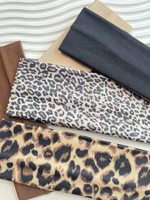 1/2/5条装秋冬季豹纹柔软防滑发圈，加宽设计，适合秋冬季节，弹性十足，可用于瑜伽和健身，多功能锦缎豹纹发圈，适合女性日常佩戴，也适用于开学季，是送给女孩的理想礼物。美发工具、美容配饰、卷发秋季度假必备发带 - 彩色 - 查看 2