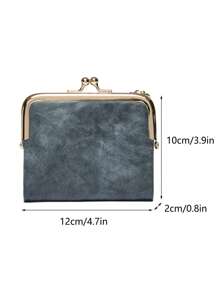 MIYIN Portefeuille vintage pliant pour femmes, porte-monnaie avec fermeture éclair et fermoir à baiser. Petit portefeuille mignon, porte-monnaie, porte-monnaie de poche, porte-monnaie de femme, porte-monnaie d'automne