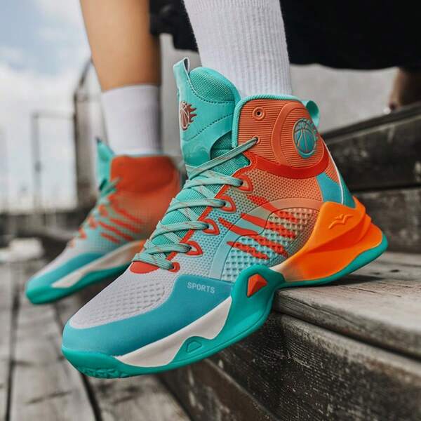 Neue High-Top Basketballschuhe, stoßabsorbierend, verschleißfest, federnd, rutschfest, Sport, vielseitig, geeignet für Teenager