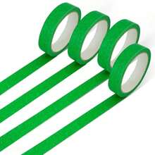 4 Rolos 20mm X 20m Fita Adesiva Verde Escrita de Baixa Aderência, Adequada para Pintura Interna, Emboço e Decoração - Conjuntos - Visão 5