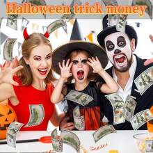 [600pcs/60pcs]1set Realistic Fake Banknote Models Replica Money, Movie Video Photography Props, Thanksgiving, Halloween, Christmas Party Holiday Decorations, Birthday Wedding Event Atmosphere Supplies Props, Coin Party Celebration, Fake $100 Bills, Arp, Prop Coins, Fake Money, Toy Money, Realistic Money - 彩色 - 查看 5