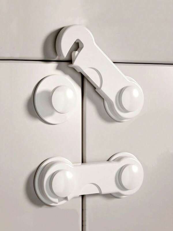 2 Multifunctional Anti Pinch Hand Locks, Refrigerator Drawer Anti Opening Protection Lock, Refrigerator Cabinet Lock Protector, Window Cabinet Wardrobe Lock, Lock Cabinet Door Lock, Anti Pinch Hand For Unlocking Refrigerator Drawers, Lock - Easy To Install, No Drilling Cabinets And Door Clips, Anti Pinch Grip, Durable Plastic