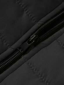 Men's Lightweight Jacket - Warm And Comfortable Outerwear For Winter, With Pockets, Machine Washable, High Collar Design Suitable For Autumn/Winter, Suitable For Men And Teenagers, Winter Jacket, Durable Fabric Coat - Black - View 4