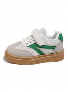 1 Paio di Sneaker Piatte Traspiranti in Rete per Ragazze, Scarpe Scolastiche con Chiusura a Strappo e Motivo a Freccia, Adatte per Corsa e Uso Casual