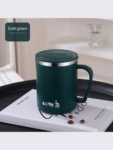 带手柄的隔热咖啡杯，不锈钢旅行杯，可重复使用的防漏冷饮杯，带盖的茶杯，适合家庭办公室使用，手柄和盖子设计，理想的礼物选择，适用于奶茶和各种饮料。 - 彩色 - 查看 11