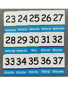 Tarjetas didácticas de números del 1 al 100, juguete educativo para preescolar y jardín de infantes que incluye aprendizaje de matemáticas, sumas, restas, conteo y vocabulario en inglés - Multicolor - Ver 5