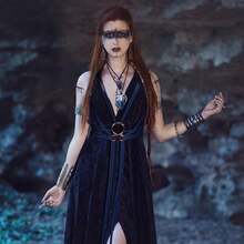 Cinturón de cruz de ogro vikingo para mujeres, cinturón de cuerda largo medieval para bruja nórdica chamánica pagana, accesorio de circo para Halloween