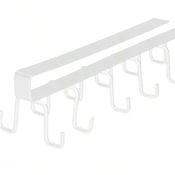1 pieza Estante colgante multiusos para debajo del gabinete - Ganchos de pared utilitarios de estilo contemporáneo para cocina, dormitorio, baño, oficina - Organizador eficiente en espacio para tazas, utensilios, accesorios - Solución de almacenamiento