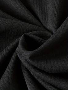 Camiseta blanca de cuello redondo - Negro - Ver 4