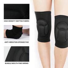 1 pieza/2 piezas Rodilleras protectoras de caparazón de tortuga gruesas para hombres y mujeres en tallas S/M/L/XL, rodilleras negras de espuma con patrón de caparazón de tortuga, gruesas, de 3 cm de grosor y con esponja EVA de alta resiliencia, suaves y transpirables, adecuadas para baile, voleibol, baloncesto, fútbol, tenis, carrera, etc.