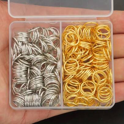 4mm/5mm/6mm/7mm/8mm/10mm Assorted Open Jump Rings, Closed Rings, Lobster Clasps, Jewelry Making Kit For Bracelet, Necklace, Keychain, Jewelry Accessories