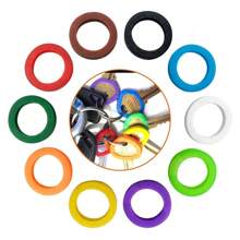 10 pièces Bague de reconnaissance de clé de couleur aléatoire/Couvre-clé de couleur, Couvre-clé en silicone, Cadeaux pour les membres de la famille, Le cadeau parfait convenant aux hommes et aux femmes