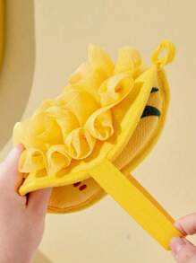 1pc Baby Bathing Essentials - 2-In-1 Scrub Sponge & Bath Flower, Anti-Slip Baby Bath Gloves, Thick Hanging Design, Soft & Non-Shedding Bath Sponge, 2-Sided Baby Bath - Multicolor - View 4