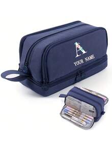 1pc Custom Pencil Case - Custom Personalized Name - Personalized Letter Pattern - Simple Large Capacity Multi-Layer Pen Bag, Student School Supplies, Birthday Gift, Best Gift For, Student Gift, Multi-Functional, Ornamental - Multicolor - View 13