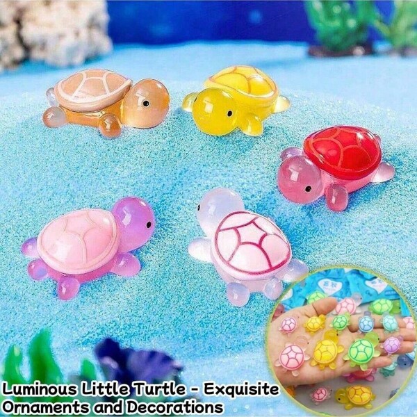 20 Stücke Leuchtende 3D Schildkröten Überraschungstüten - Einzigartiges DIY Handwerk und Party Geschenke (zufällig), bunte kleine Schildkröten für Strand & Wasserspiel, leuchtende Spielschildkröten, Micro Landschaft DIY Dekorationsaccessoires, Mini Schildkröten Figuren aus Harz, Deko für den Schreibtisch, kreatives kleines Geschenk, verfeinertes kleines Geschenk, Geschenk für Sie, Geschenk für ihn, Wohnheim Grundbedarf Grundbedarf