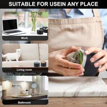 64 Pack Round Cans With Screw Lid 4 Oz Aluminum Metal Tins DIY Food Candle Containers For Lotion Bars, Balms, Salve, Spices, Beard Balm, Crafts With 4 Markers 2 Sheets Label Stickers (Silver) - 黑色 - 查看 5