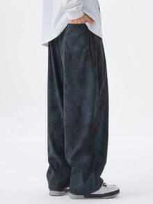 Cordhose in Große Größen, gerade geschnittene Lässige Hose mit Stickerei, geeignet für Herbst/Winter