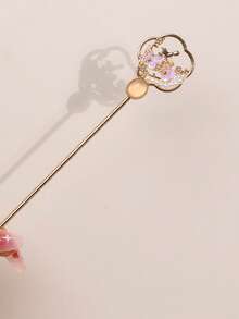 仿珍珠装饰发夹，优雅发饰，发夹发髻器，发髻发饰，发夹造型器，发饰，学生用品，珍珠发饰，婚礼用品，头部饰品 - 金色 - 查看 4