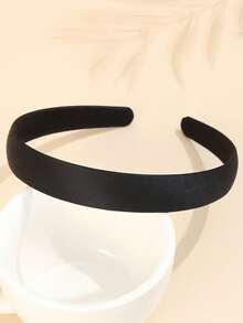 1件/5件套简约布艺发饰收纳包，日常发饰整理，DIY手工材料，发夹，发带，黑色全包布，适合日常佩戴，用途广泛，发箍，女孩，发圈，女士发带，头饰发箍 - 黑色 - 查看 9