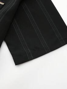 新款简约条纹长袍、阿巴雅伊斯兰宽松长袍、短袖刺绣穆斯林口袋长袍、休闲阿拉伯风格、男士传统甘杜拉祈祷休闲节日服装、优雅的斋月服装、优雅奢华的传统男士服装 - 黑色 - 查看 8