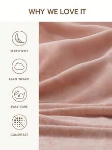 1pc All Season Polyester Warm Nap Blanket - Vibrant Solid Color, Machine Washable, Suitable For Home, Office Or Car Decor, Office Decor Blanket | Machine Washable Blanket, Home Blanket - Pink - View 4