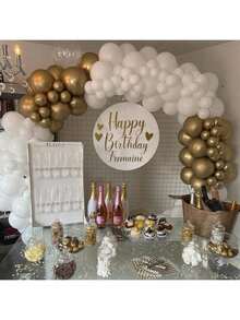 30个/套，25厘米和30厘米优雅金属铂金气球，带金色闪粉，适用于婚礼场地装饰、生日派对装饰、毕业典礼装饰、成人礼装饰、室内外装饰 - 查看 9