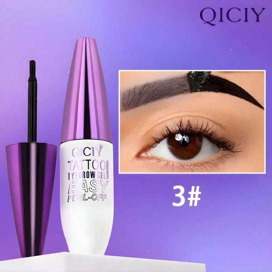 QICIY Semi-Permanent Eyebrow Tattoo Gel Paste With Easy Peel-Off Formula For Lasting Waterproof Effect Makeup Cosmetic Multicolor - 03# - 查看 1