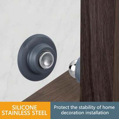 Tope de puerta de silicona para hotel y hogar, fuerte magnético, silencioso, toque de puerta de silicona, tope de puerta anticolisión