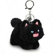 Cat Keychain Plush Black Cat Gifts Cute Keychains For Women Cat Lovers Gifts For Women Kawaii Cat Mom Backpack Accessories Bag Charms Halloween Keychain Christmas Gifts For Cat Lovers Kawaii Stuff - 最初的 - 查看 1