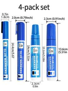 1 pieza Bolígrafo multiusos 2 en 1 con cambio de color, bolígrafo de pegamento líquido portátil para manualidades, sobres, fotos, secado rápido, aplicador de adhesivo sin desorden