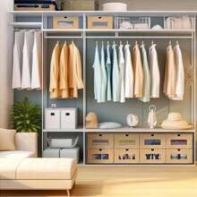 10x Foldable Cardboard Shoe Boxes Organiser Drawer Stackable Storage Transparent - Variant1 - View 4