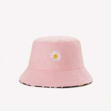 1pc Double-Sided Embroidered Travel Hat, Suitable For Daily Wear - Beige - View 6