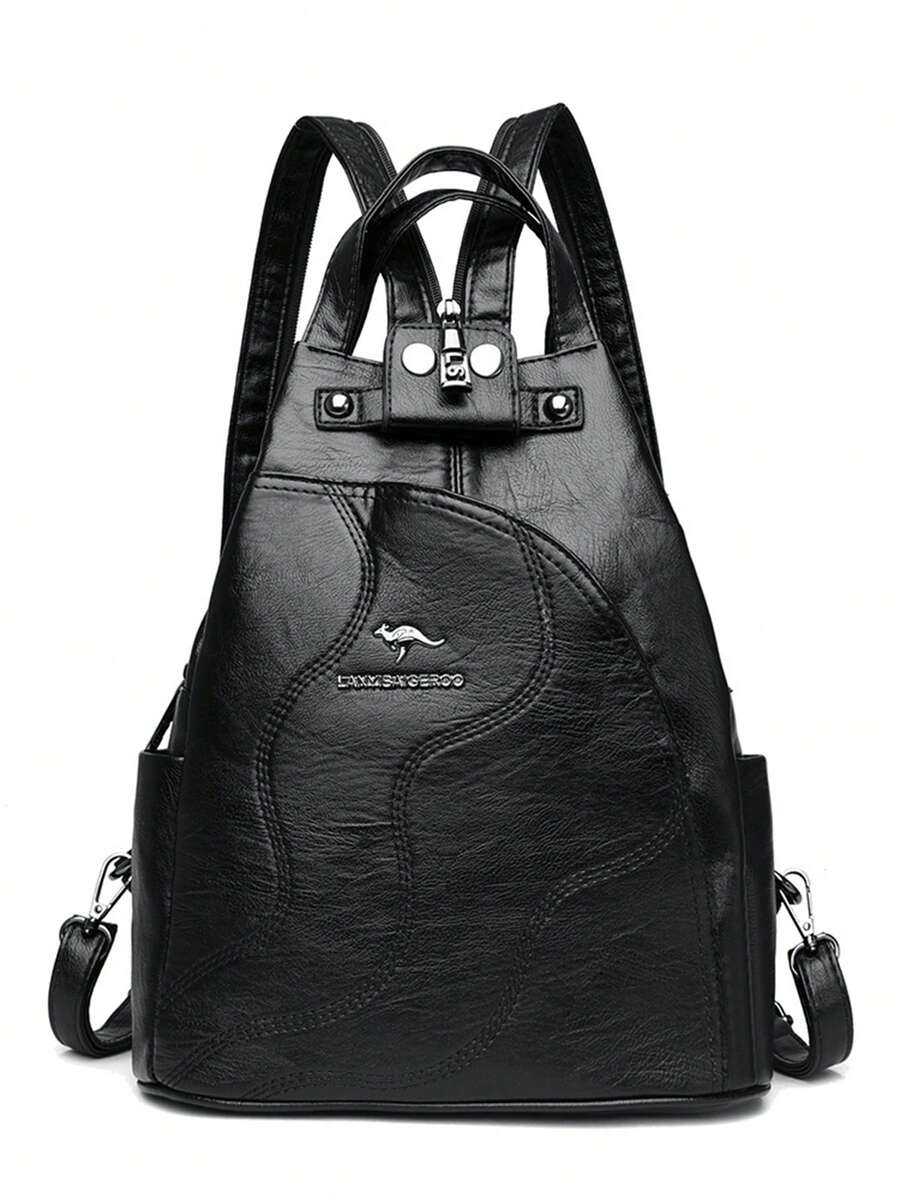 高品质真皮女士背包，大容量书包，适合少女，防盗旅行单肩包