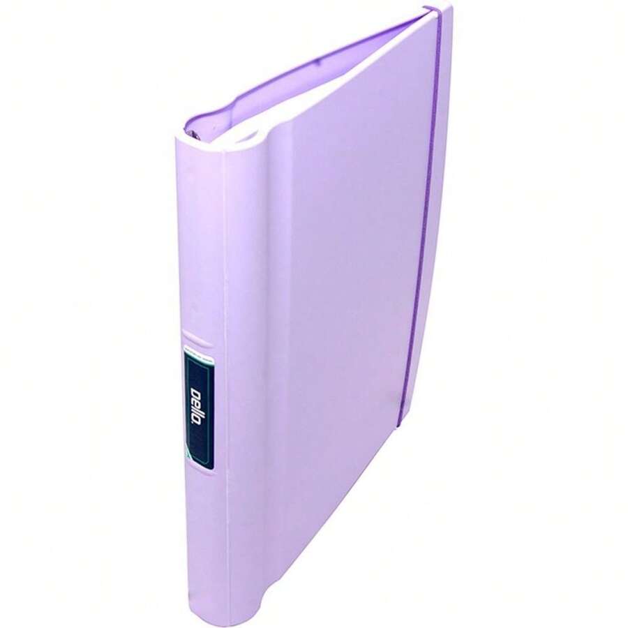 FICHÁRIO DE PVC 4 ARGOLAS LILÁS PASTEL + ESTOJO - Roxo - Visão 1