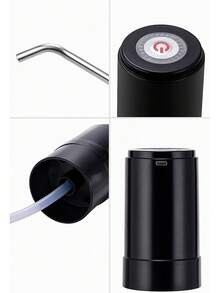 Dispensador de agua eléctrico recargable USB para garrafón portátil compacto accesorio cocina hogar diseño práctico compatible botella estándar carga rápida eficiente. - Negro - Ver 7