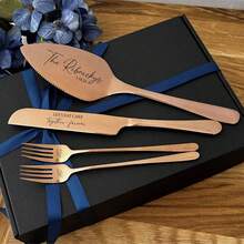 Personalized Wedding Cake Set, Custom-Carved Silver Pie And Pastry Cutting Tool Set, Anniversary And Housewarming Souvenir, Couple's Silver Fork And Knife Wedding Favors, Anniversary Gift, For Husband And Wife, Multifunctional, Highly Decorative, Reusable, Exquisite And Stylish, High Quality, Colorful, Modern And Fashionable, Customizable, Personalized, Unique, The Ideal Gift For Him, The Ideal Gift For Her, Boyfriend, Father, Girlfriend, Mother, Family, Friends, Tea Room, Home, Garden, Office, Anniversary, Valentine's Day, Mother's Day, Birthday, Father's Day, Graduation Ceremony, Wedding, Housewarming Celebration. - Nhiều màu - Xem 6