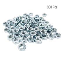 300PCS M3-0.5 Hex Nuts, Carbon Steel Metric Coarse Thread Hexagon Nut, ISO 4032, Class 4.8 Screw Bolt Fasteners, Zinc Plated Hardware Lock Nut