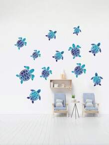 Sea Turtle Wall Stickers Under The Sea Vinyl Wall Stickers Wall Decals Wall Decor Waterproof Wall Stickers Decoration For Home, Office, Living Room, Wall, Bathroom, Toilet