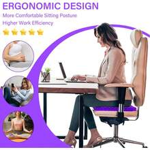 Quality Assurance Large Gel Cushion Long Sitting With Non-Slip Cover, Soft & Breathable, Cushion Chair, Car, Office, Desk Chair, Wheelchair (17 X 15) 0WOI - 18" x 17" - Xem 9