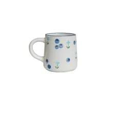 1pc 200ml/420ml Heart-Shaped Ceramic Mug, Simple & Elegant Circular Pattern Cup, Suitable For Cafe Latte, Milk, Yogurt, Oatmeal, Afternoon Tea, Couple Cup, Gift Back To School