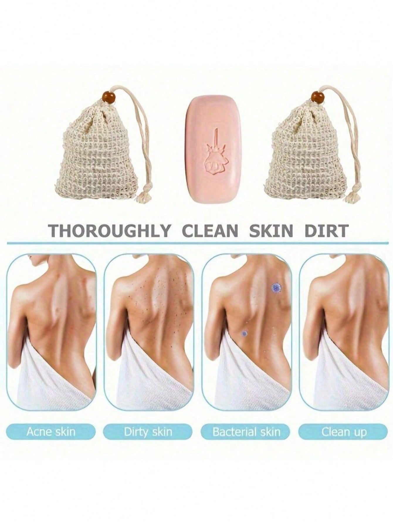 1/3/5/10 قطعة شنط صابون شبكية تقشير طبيعية من اللي...