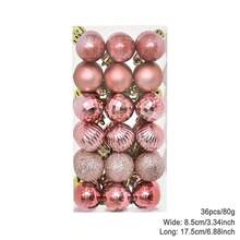 节日装饰 电镀球装饰吊坠 圣诞装饰 电镀球 圣诞树吊坠 装饰球 挂球 3厘米-36个装 圣诞球 家居装饰 房间装饰 冬季圣诞装饰 家居圣诞礼物 圣诞装饰