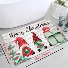 1pc Home Decor, Truck & Christmas Tree Pattern Printed, Christmas, Christmas Gift, Christmas Decoration, Diatomite Kitchen Carpet, Kitchen Mat, Rug, Rectangle Carpet, Suitable For Living Room, Bedroom, Hallway, Bathroom, Laundry Room - Polyester Carpet, For Indoor And Outdoor Home Decor - Multicolor - View 22