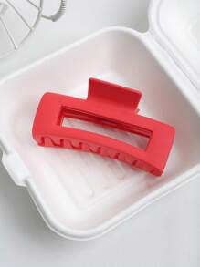 10cm 柔软硅胶方形空心发爪夹，适合浓密头发，哑光发爪发饰发饰女士发夹女士发夹优雅发爪夹秋季配饰秋冬度假装女士 - 彩色 - 查看 11